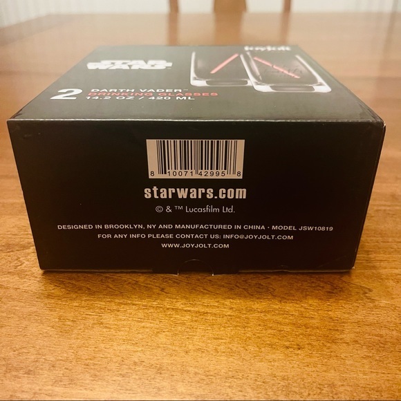 - NWT Star Wars Darth Vader Tall Glasses - Set of 2 - Picture 8 of 9